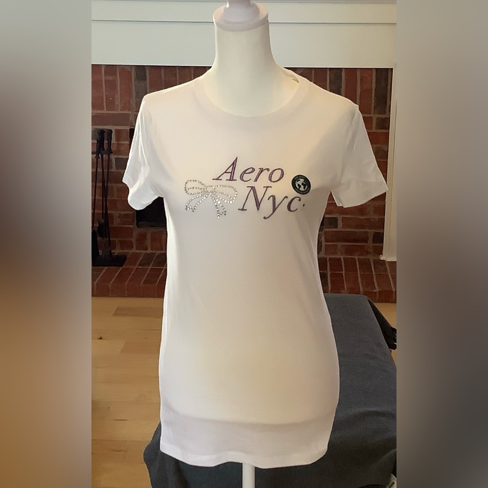 [Bundle 3 for $50] Aero Rhinestone Bow Graphic Tee